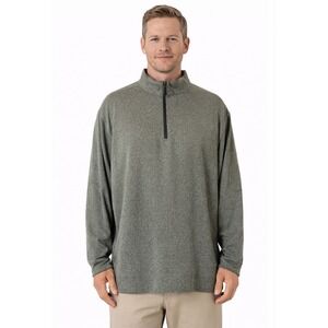 Greg Norman Mens Golf Pullover Sweater XXL 1/4 Zip Mock Turtleneck Elbow Patches